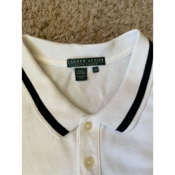 Lauren active Ralph Lauren white polo size xl - Picture 5 of 5